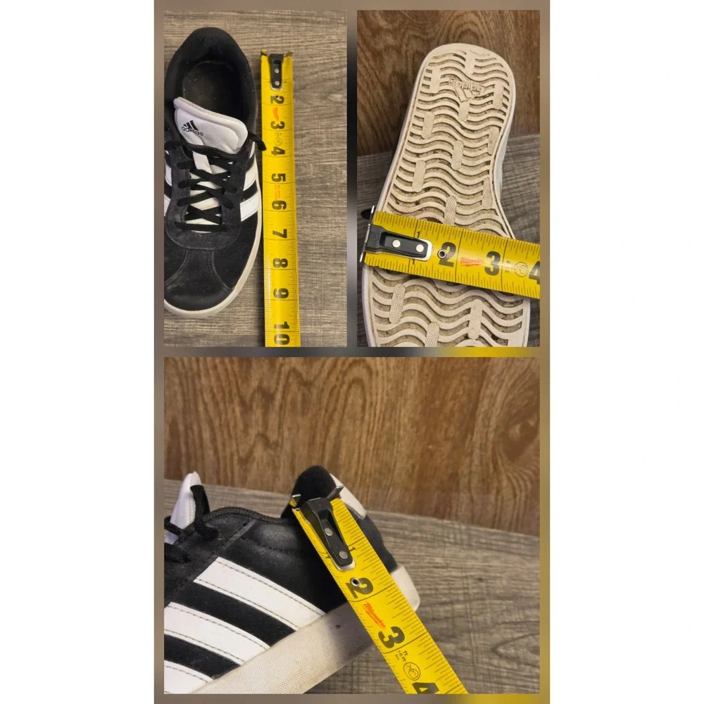 Adidas VL Court 3.0 Athletic Sneakers Shoes Youth Size 3 Black White - Picture 12 of 12